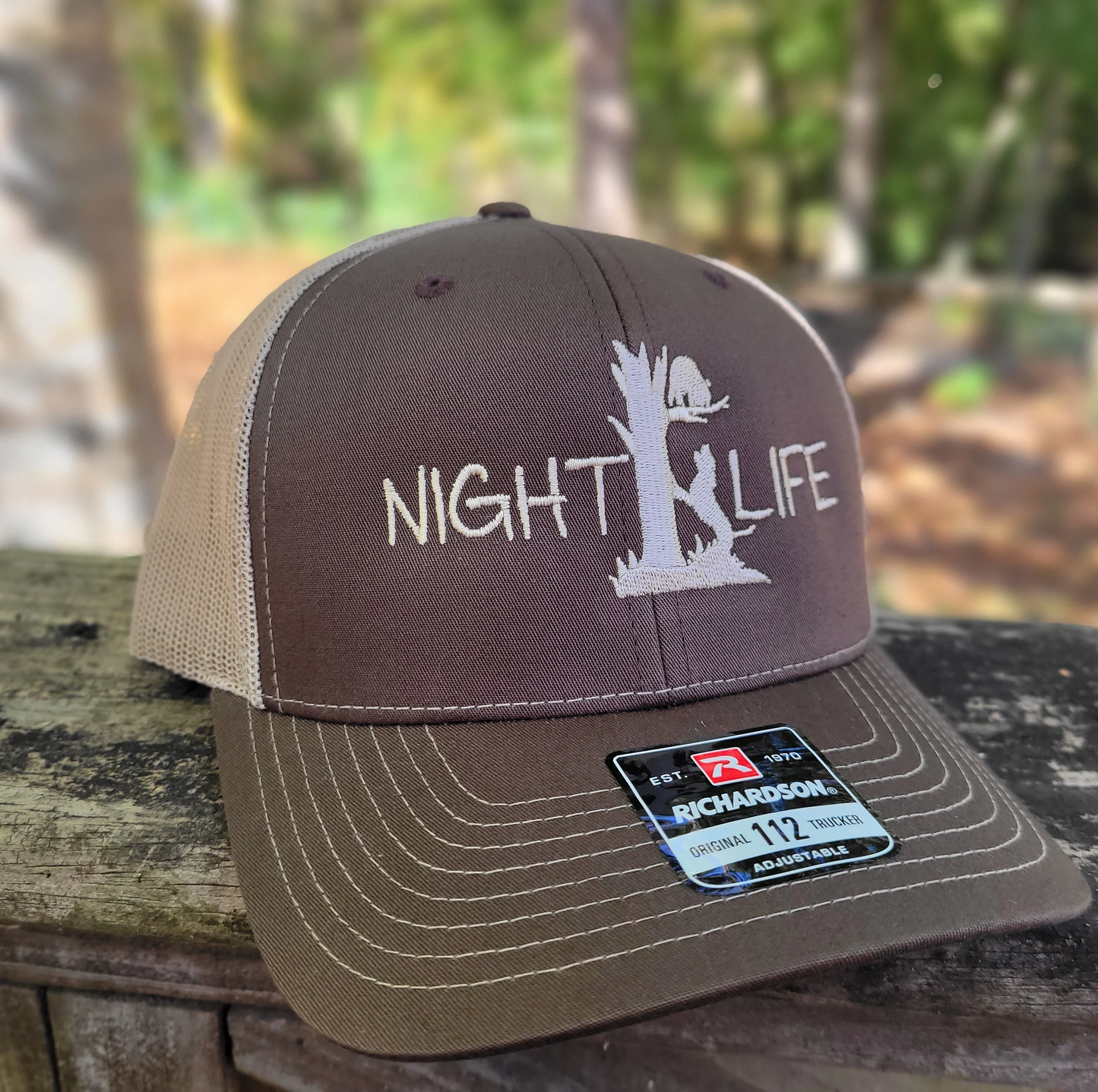 Night Life Coon Hunting Richardson Snapback Mesh Trucker Hat - coonhoundin