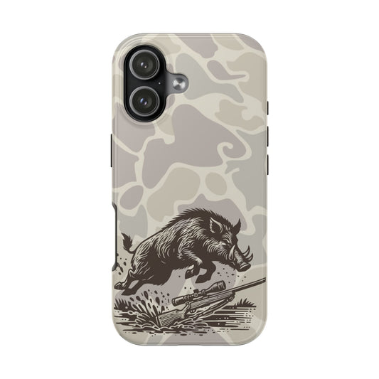 Rugged Hog Hunting iPhone 17 Tough Phone Case - coonhoundin
