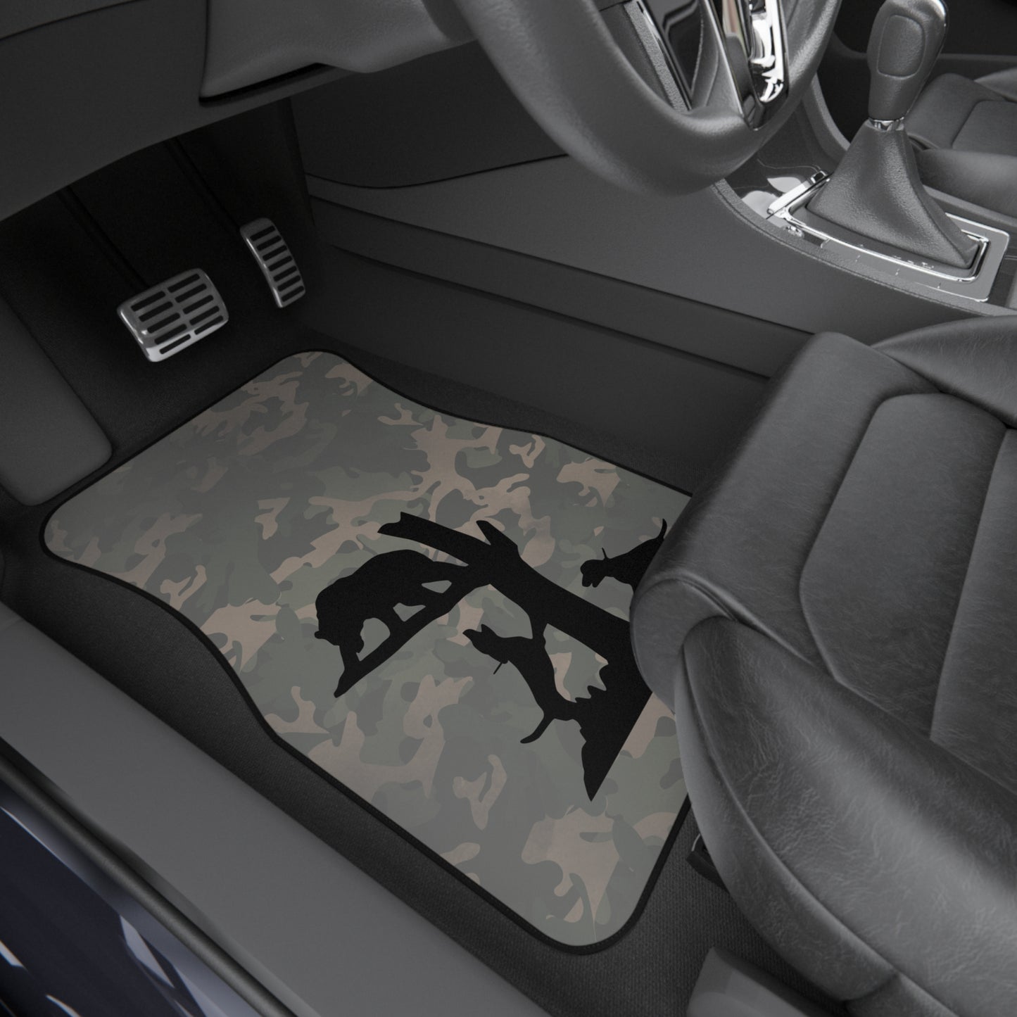 Bear Hunting Vintage Camo Full Set of Car Mats - coonhoundin