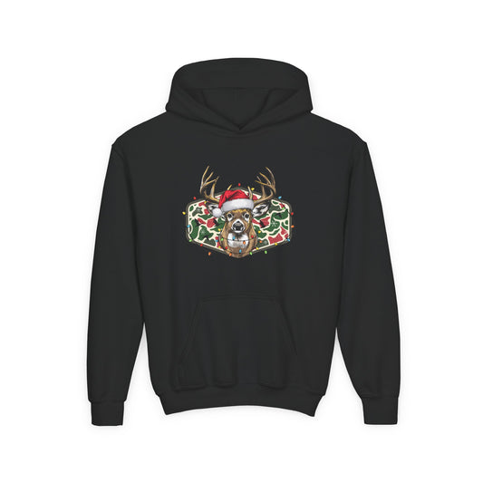 Youth Christmas Reindeer Santa Hoodie