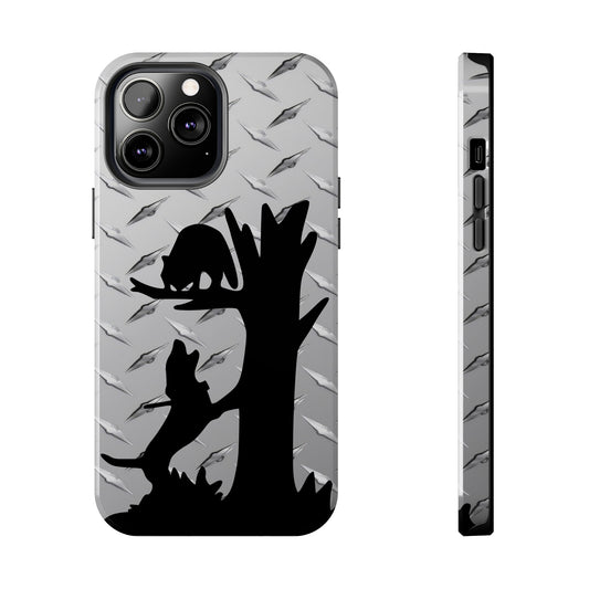Tough Phone Case for iPhone 13, Pro, Mini, Pro Max Diamond Plate Coon Hunting - coonhoundin