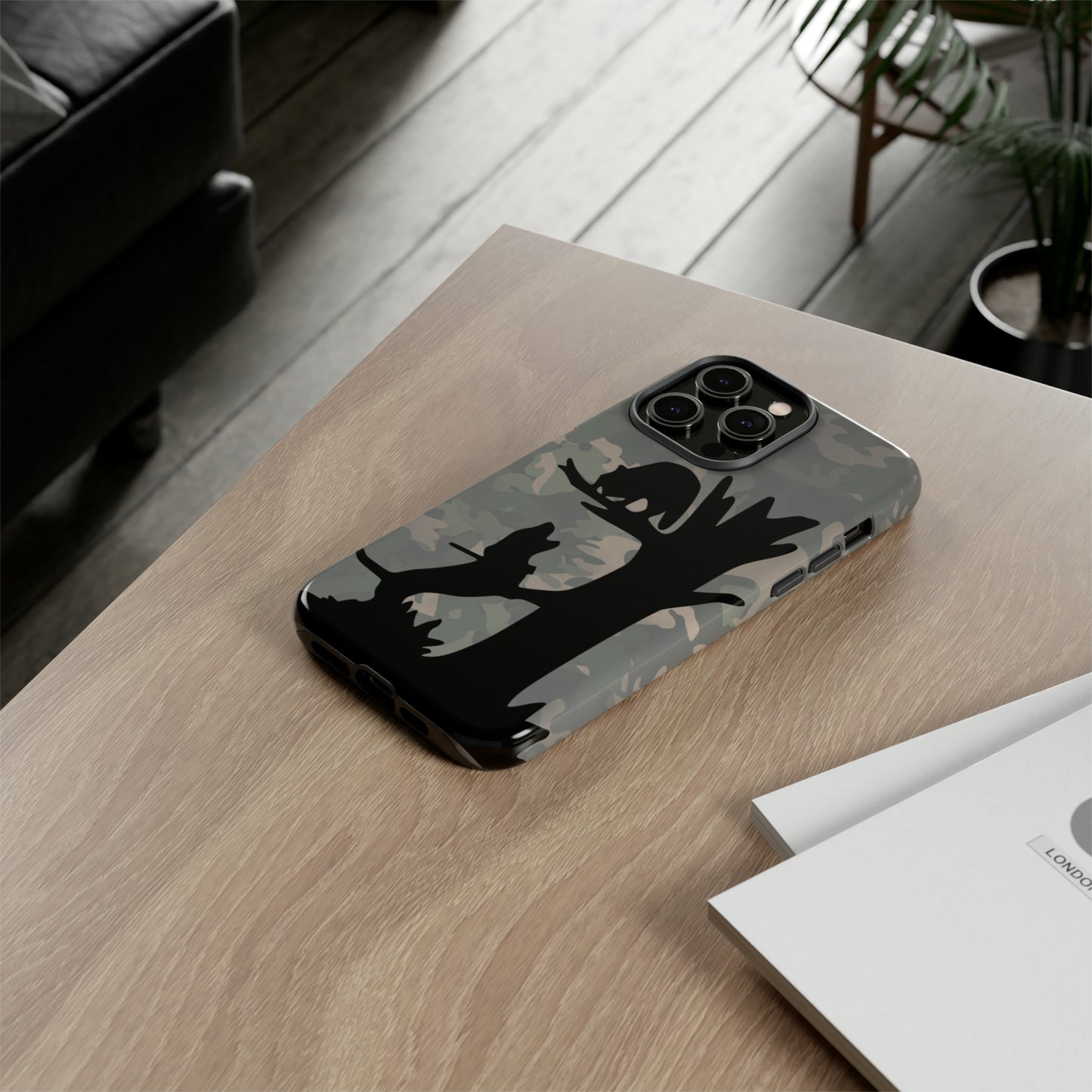 Treed Coon Vintage Camo Tough Cases for iPhone 14, 14 Pro, 14 Plus, 14 Pro Max - coonhoundin