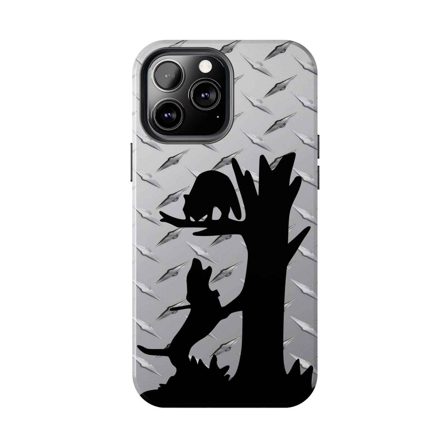 Tough Phone Case for iPhone 13, Pro, Mini, Pro Max Diamond Plate Coon Hunting - coonhoundin