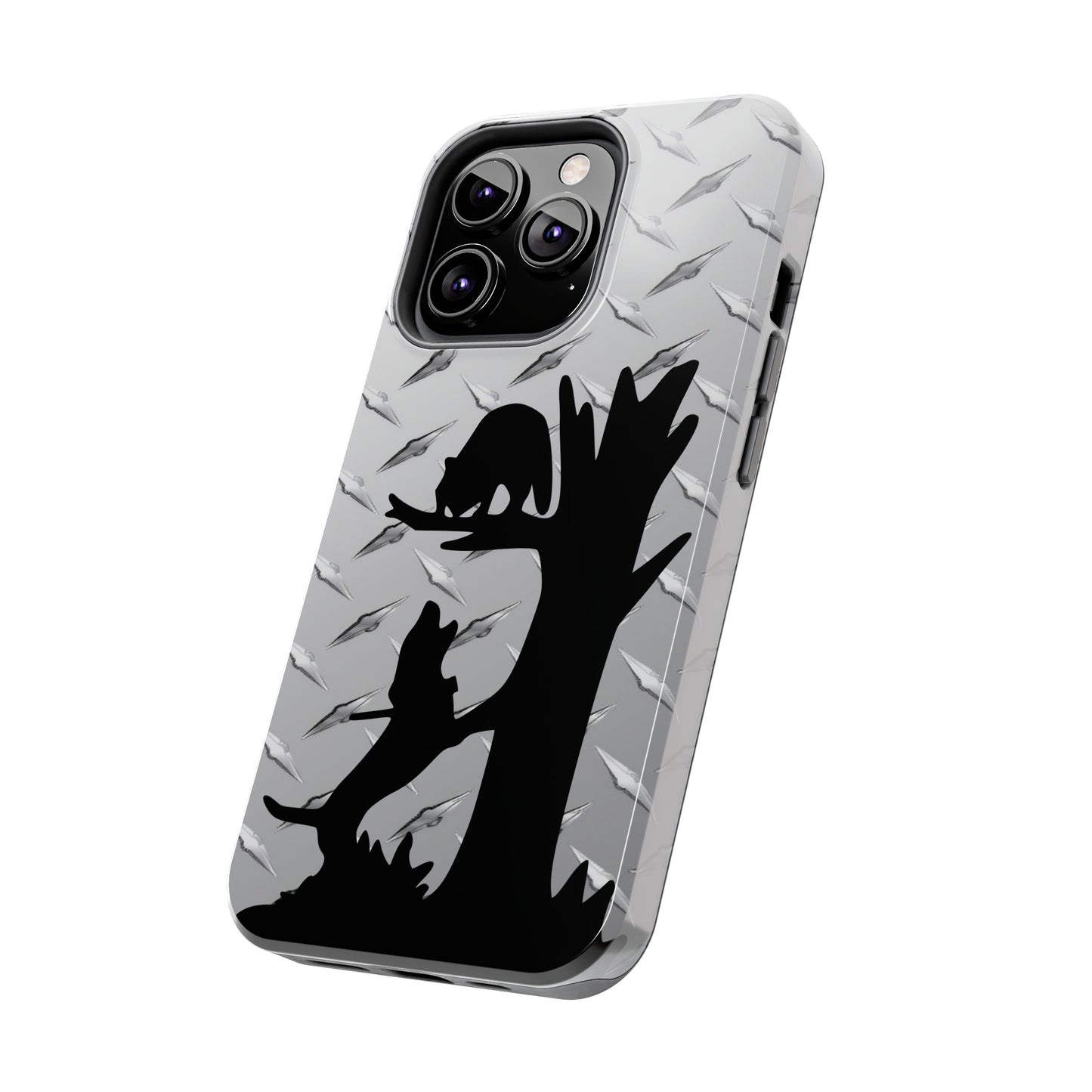 Tough Phone Case for iPhone 13, Pro, Mini, Pro Max Diamond Plate Coon Hunting - coonhoundin