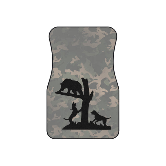 Bear Hunting Vintage Camo Full Set of Car Mats - coonhoundin