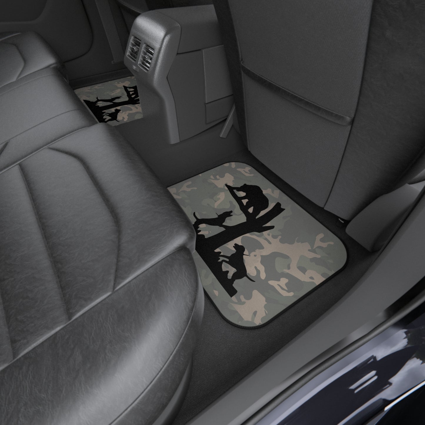 Bear Hunting Vintage Camo Full Set of Car Mats - coonhoundin
