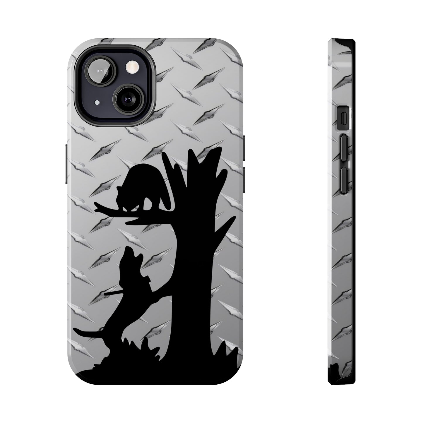 Tough Phone Case for iPhone 13, Pro, Mini, Pro Max Diamond Plate Coon Hunting - coonhoundin