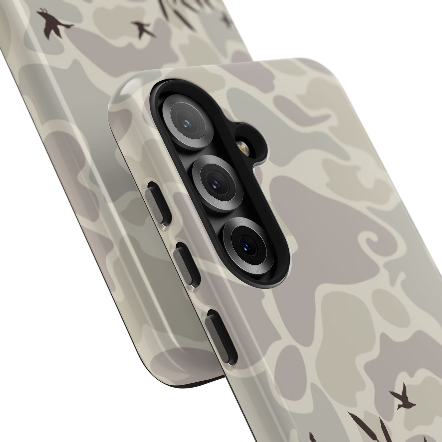 Camo Duck Hunting Dog Tough Phone Cases Samsung S25 Hunting Gifts, Protective Case