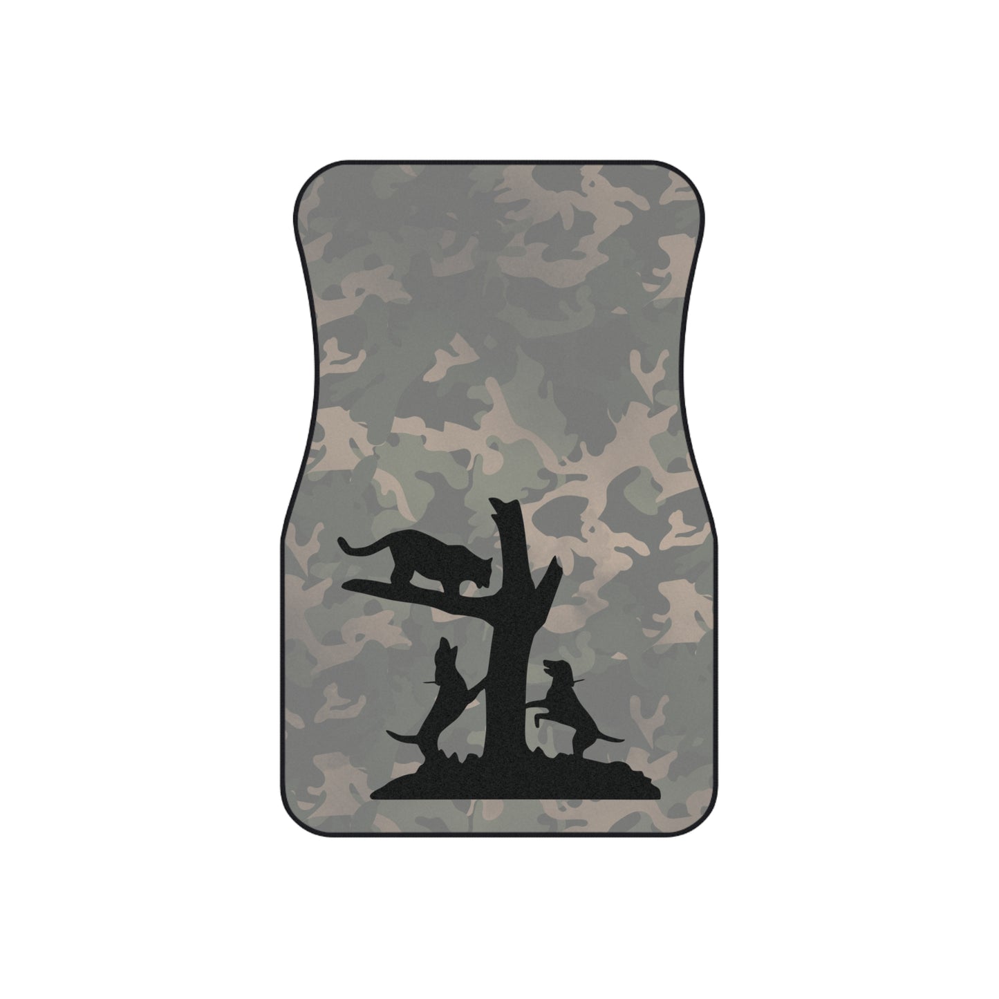 Treed Mountain Lion Vintage Camo Full Set of Car Mats - coonhoundin