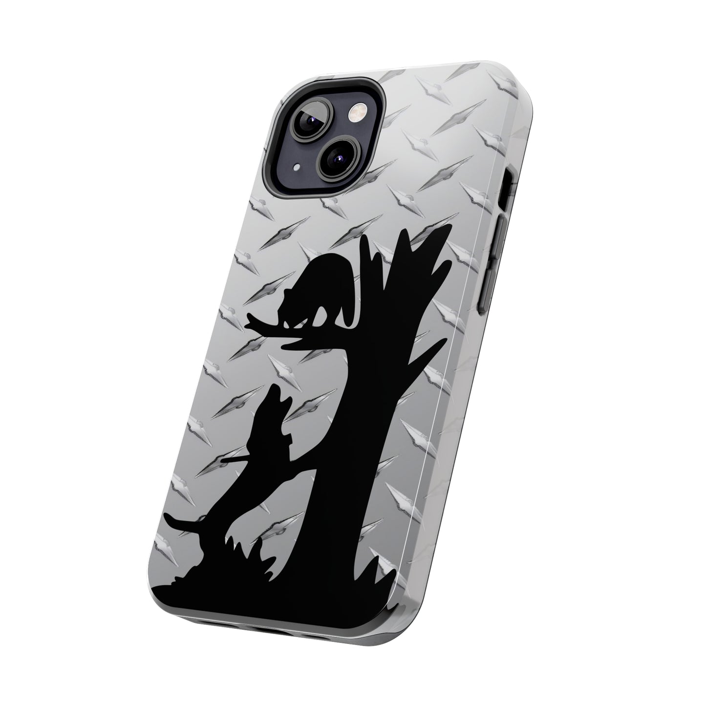 Tough Phone Case for iPhone 13, Pro, Mini, Pro Max Diamond Plate Coon Hunting - coonhoundin