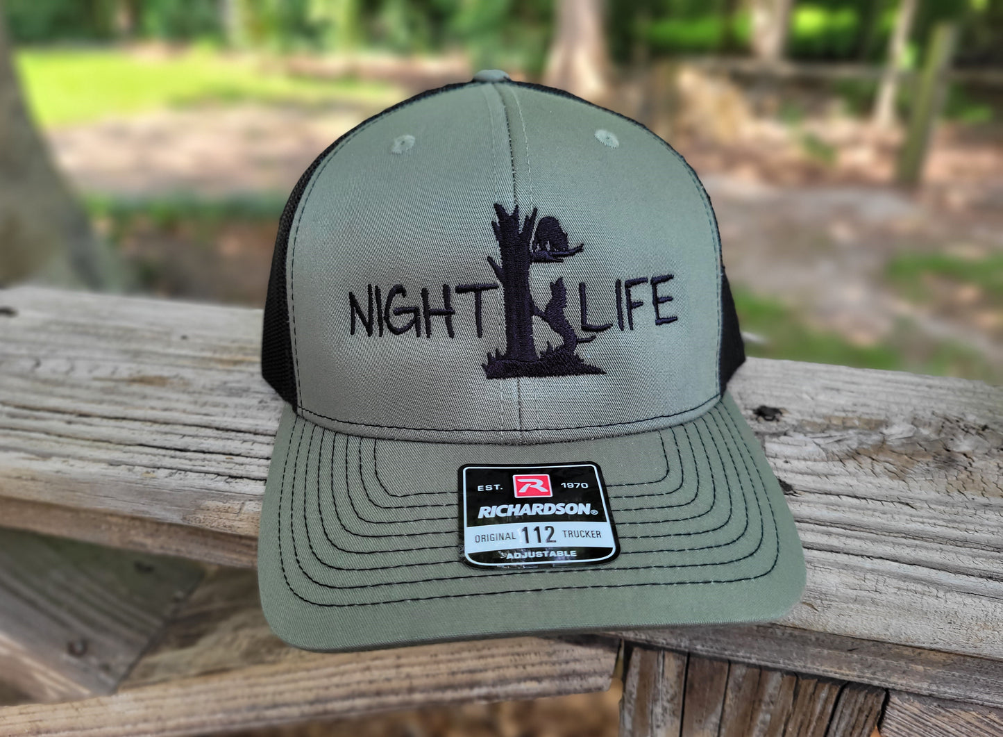 Night Life Coon Hunting Richardson Snapback Mesh Trucker Hat - coonhoundin