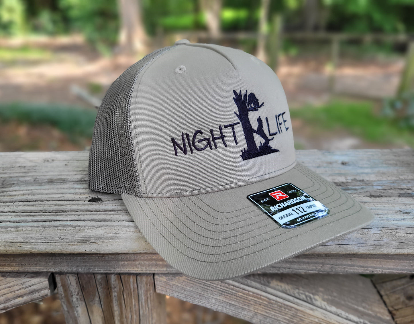 Night Life Coon Hunting Richardson Snapback Mesh Trucker Hat - coonhoundin