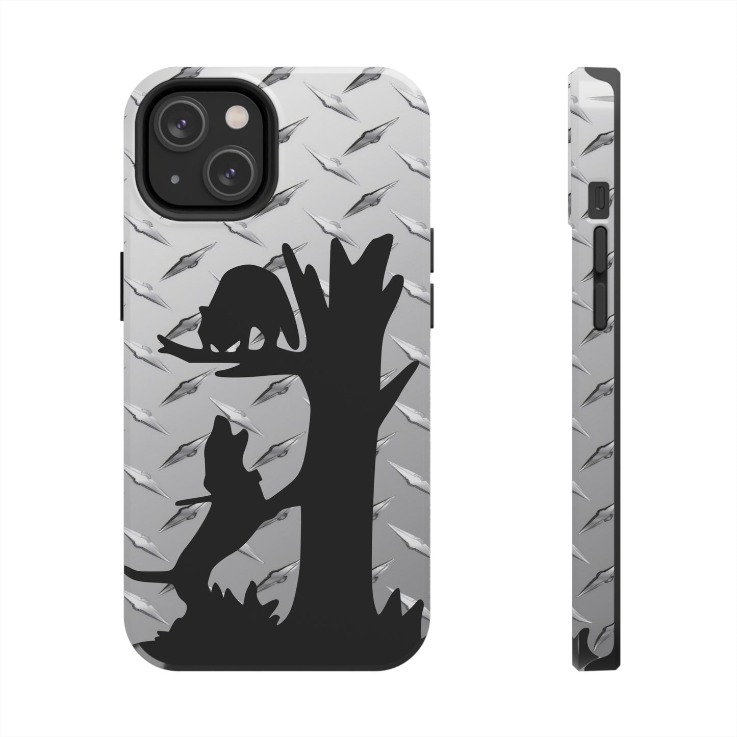 Tough Phone Case for iPhone 14, Pro, Plus, Pro Max Diamond Plate Coon Hunting - coonhoundin