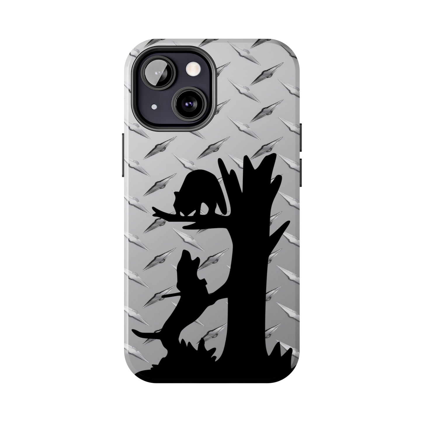 Tough Phone Case for iPhone 13, Pro, Mini, Pro Max Diamond Plate Coon Hunting - coonhoundin
