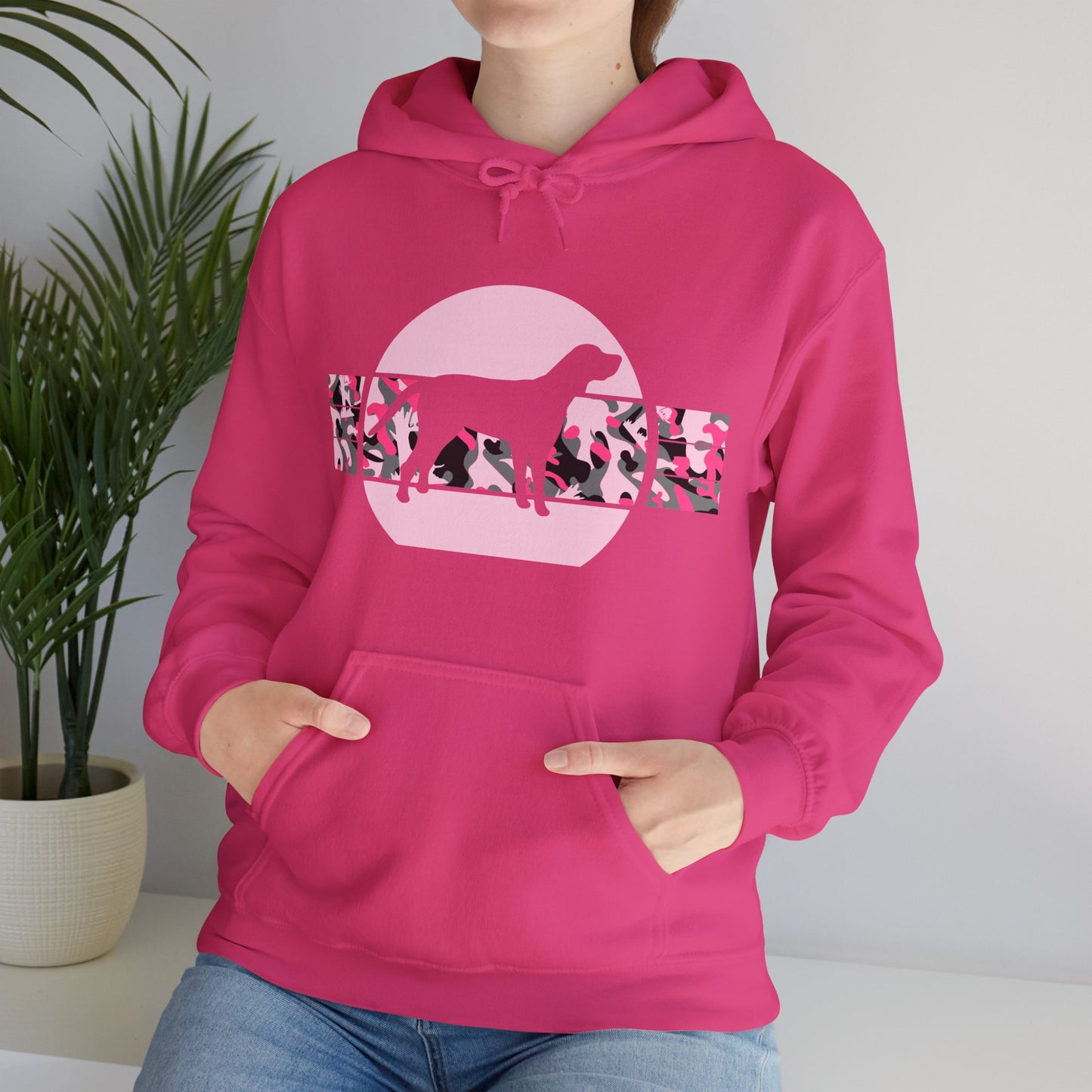 Hound Pink Camo Unisex Hooded Sweatshirt - coonhoundin