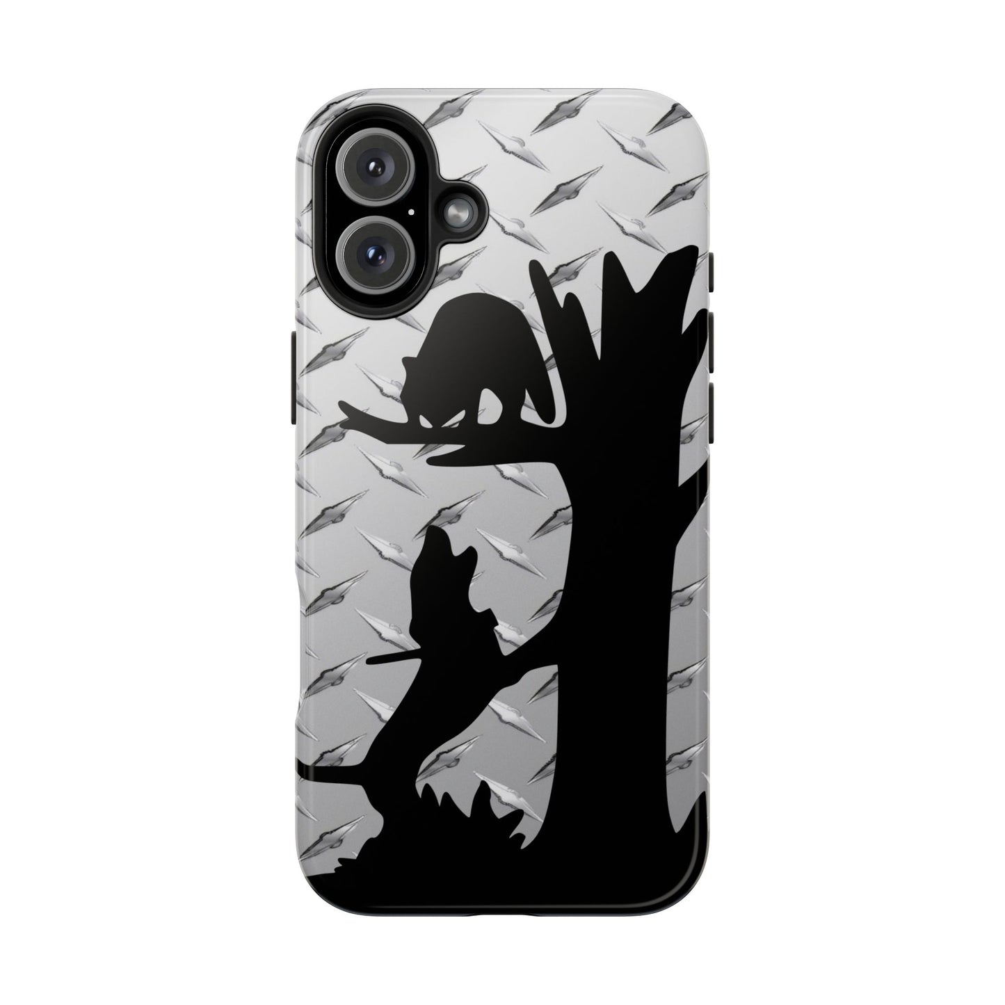 Treed Coon Hunting Diamond Plate iPhone 16 Tough Phone Cases - coonhoundin