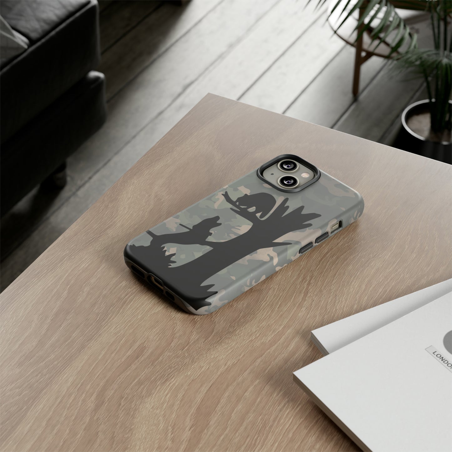 Treed Coon Vintage Camo Tough Cases for iPhone 14, 14 Pro, 14 Plus, 14 Pro Max - coonhoundin