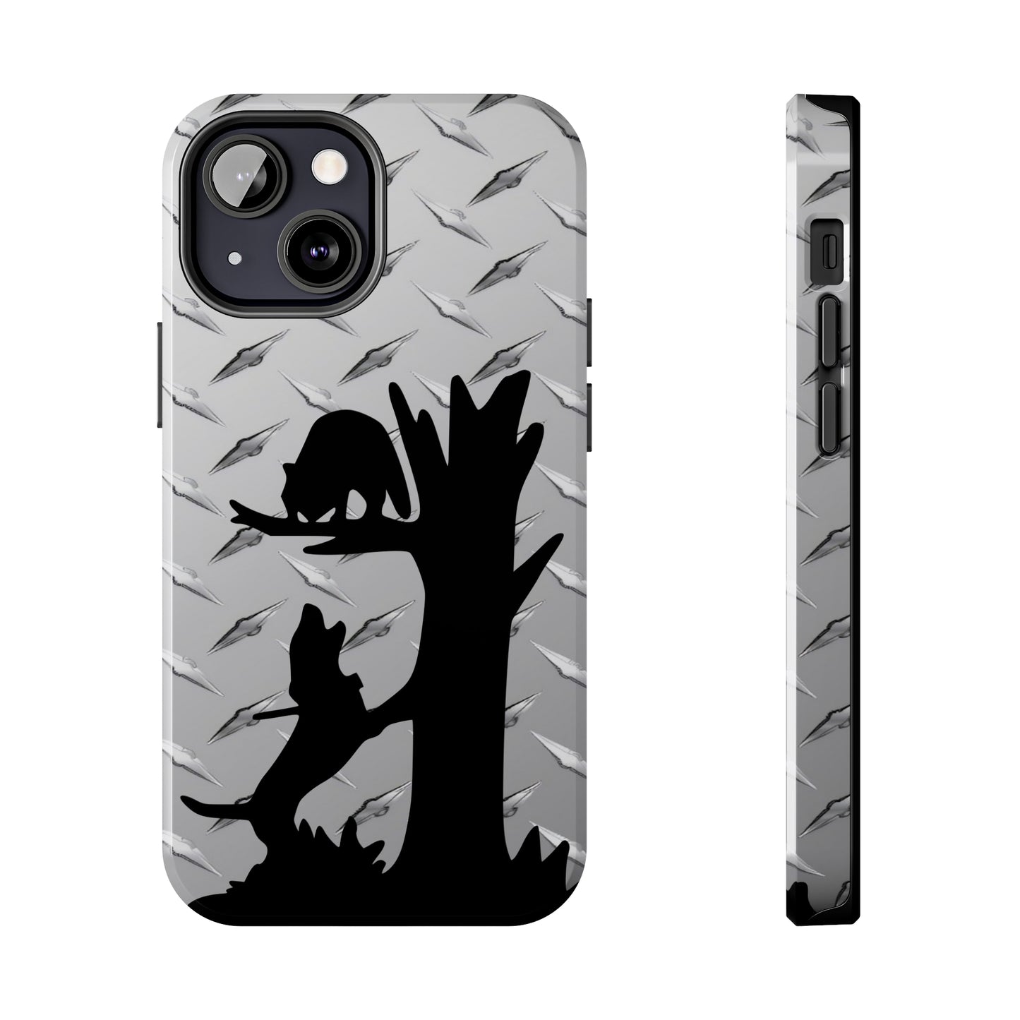 Tough Phone Case for iPhone 13, Pro, Mini, Pro Max Diamond Plate Coon Hunting - coonhoundin
