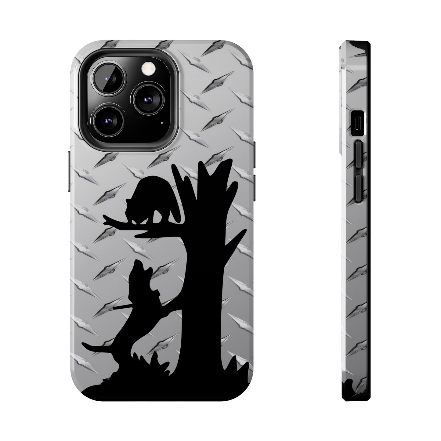 Tough Phone Case for iPhone 13, Pro, Mini, Pro Max Diamond Plate Coon Hunting - coonhoundin