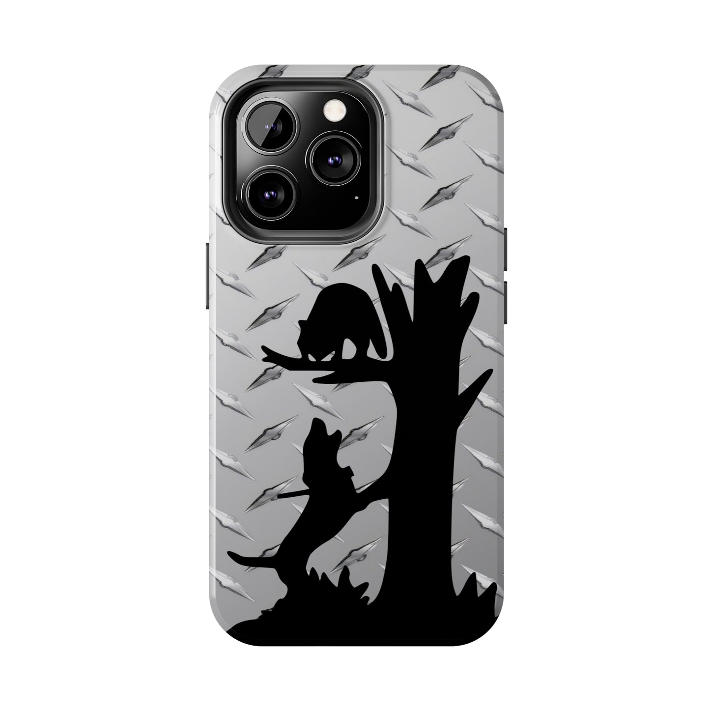 Tough Phone Case for iPhone 13, Pro, Mini, Pro Max Diamond Plate Coon Hunting - coonhoundin