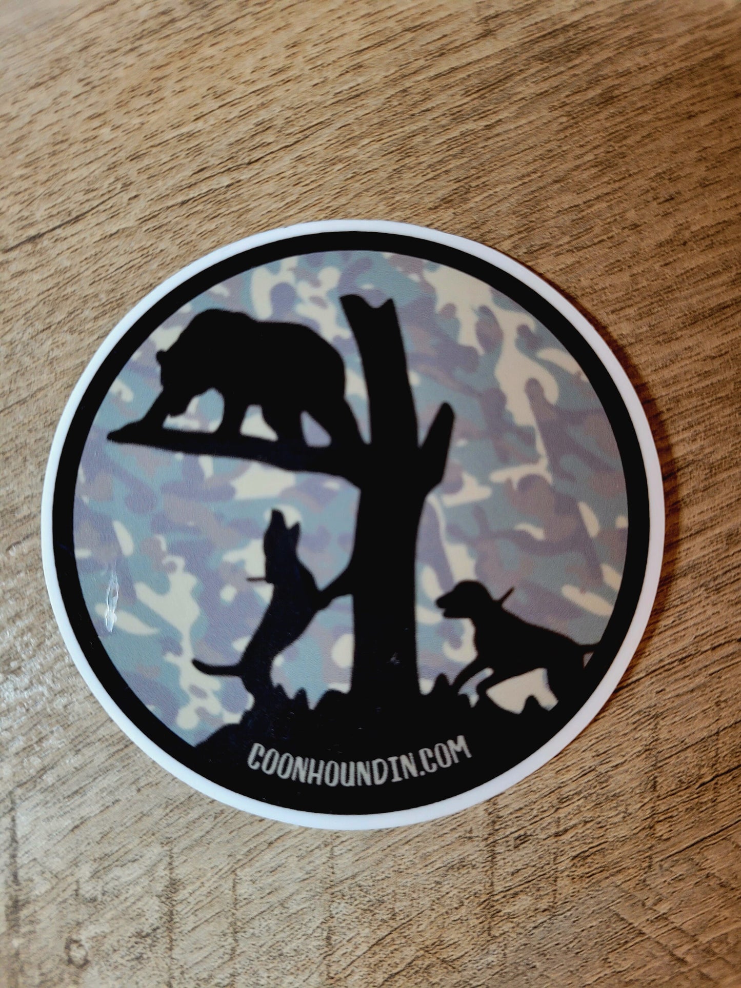 Bear Hunting Camo Waterproof Sticker - coonhoundin