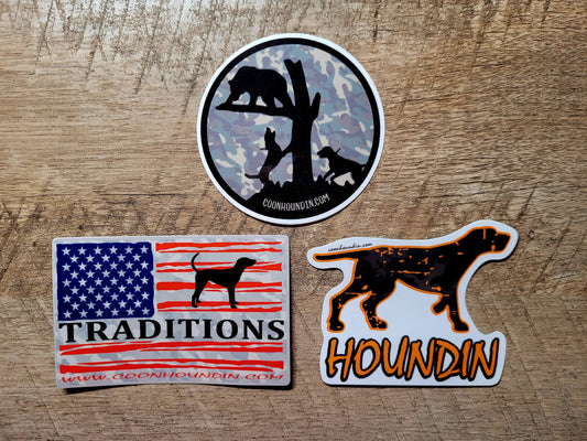 Bear Hunting Camo Waterproof Sticker Set - coonhoundin