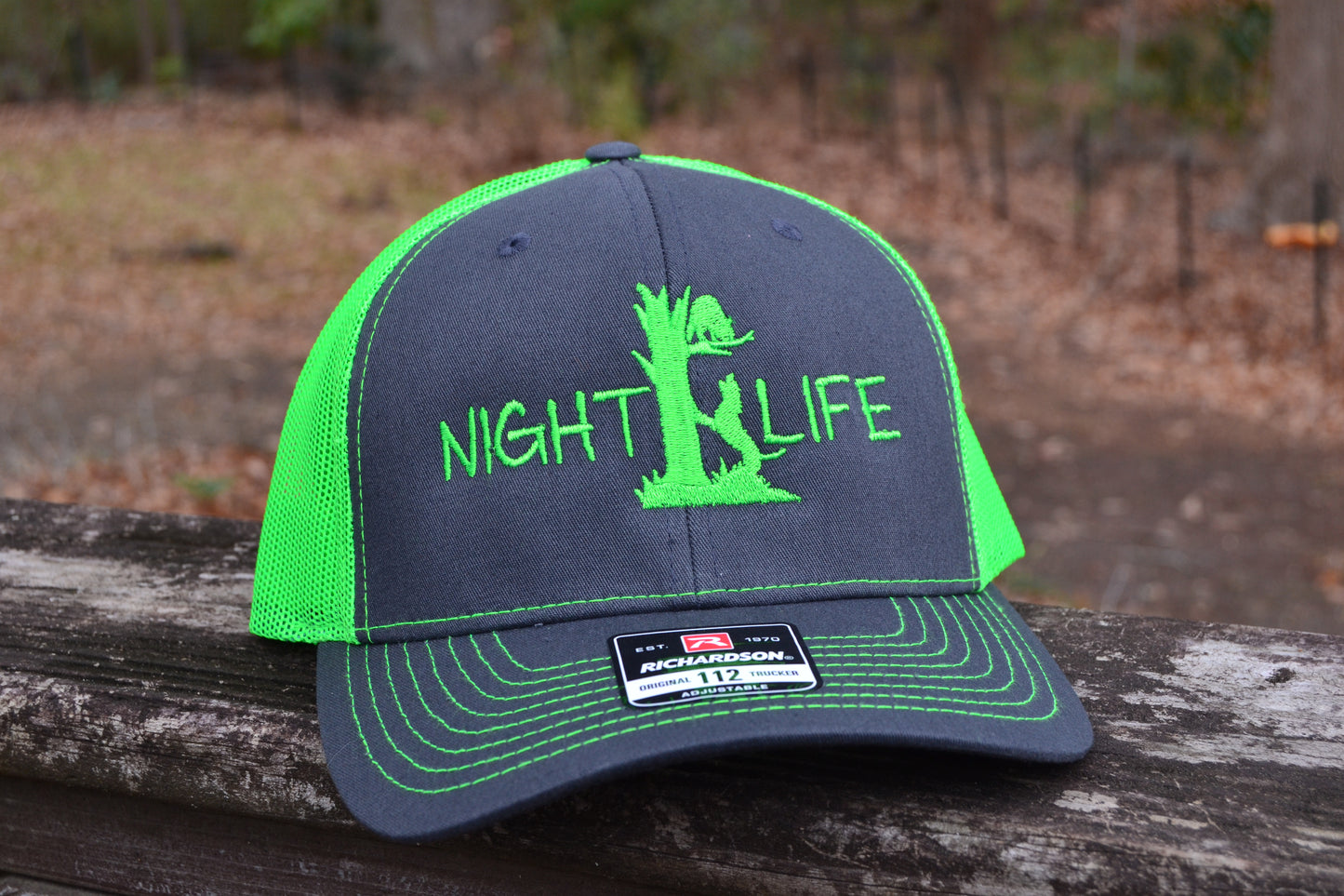 Night Life Coon Hunting Richardson Snapback Mesh Trucker Hat - coonhoundin