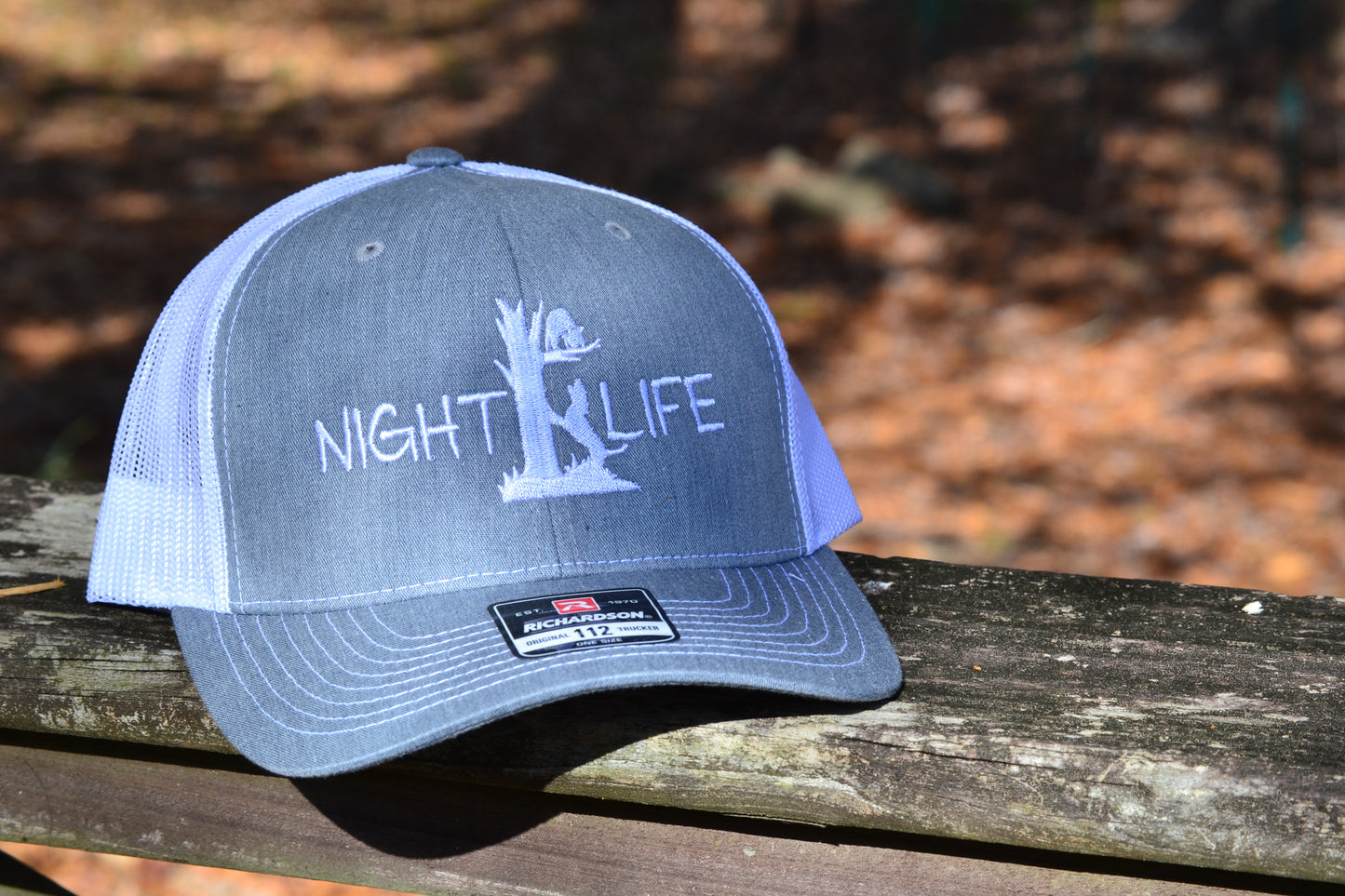 Night Life Coon Hunting Richardson Snapback Mesh Trucker Hat - coonhoundin