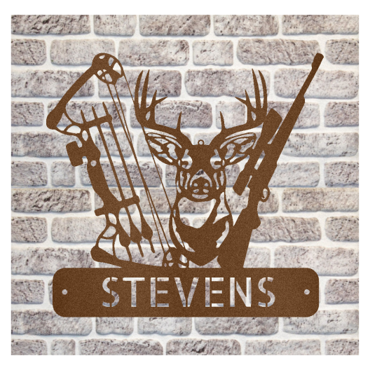 Bow Hunter Deer Hunting Custom Steel Sign - coonhoundin