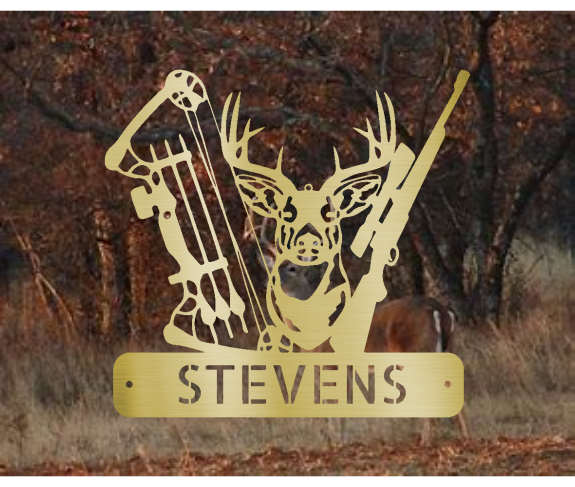 Bow Hunter Deer Hunting Custom Steel Sign - coonhoundin
