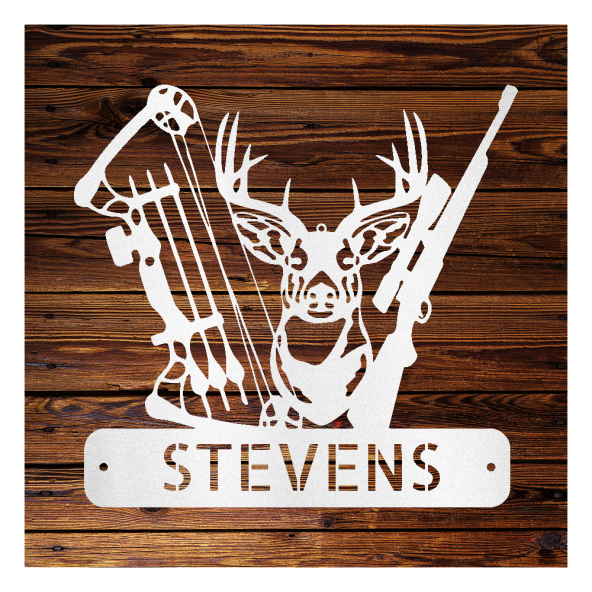 Bow Hunter Deer Hunting Custom Steel Sign - coonhoundin