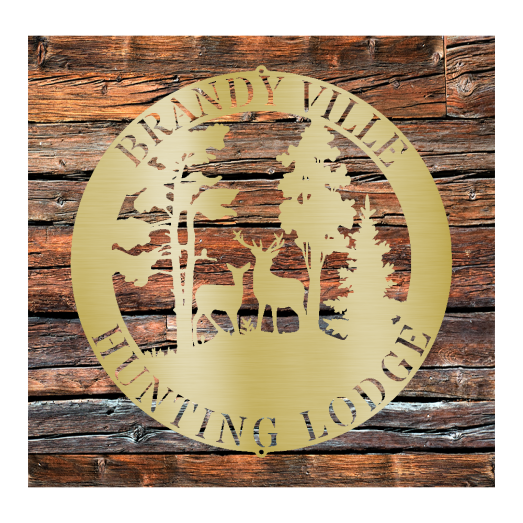 Deer Scene Custom Steel Sign - coonhoundin