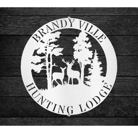 Deer Scene Custom Steel Sign - coonhoundin