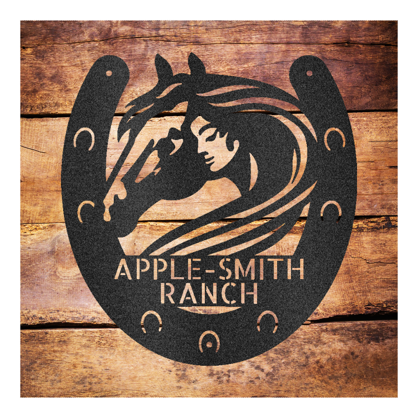 Horse Custom Name Steel Sign - coonhoundin