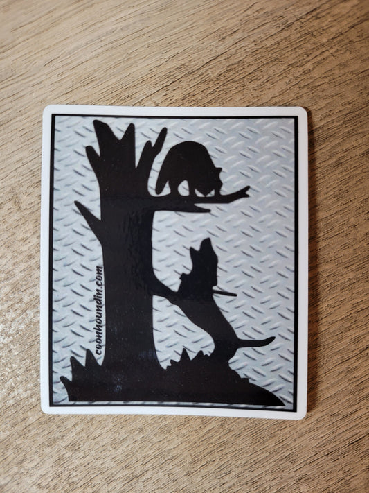 Coon Hunting Hounds Treeing Coon Waterproof Sticker - coonhoundin