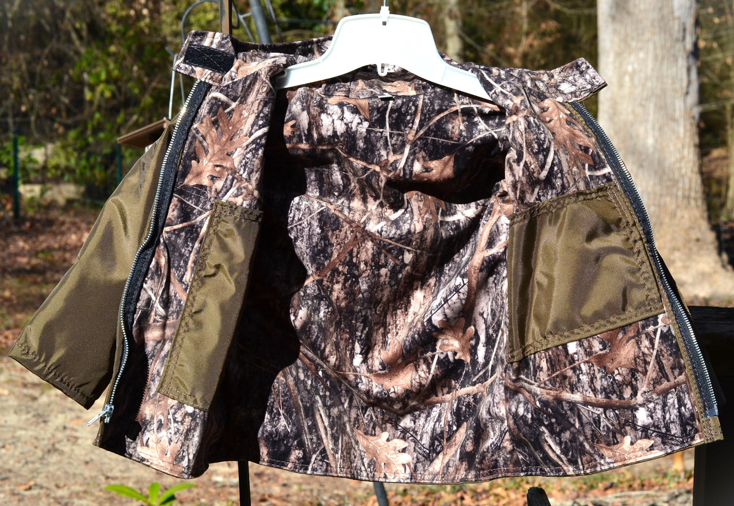Adult Camo Lined Briaproof Nylon Jacket - coonhoundin