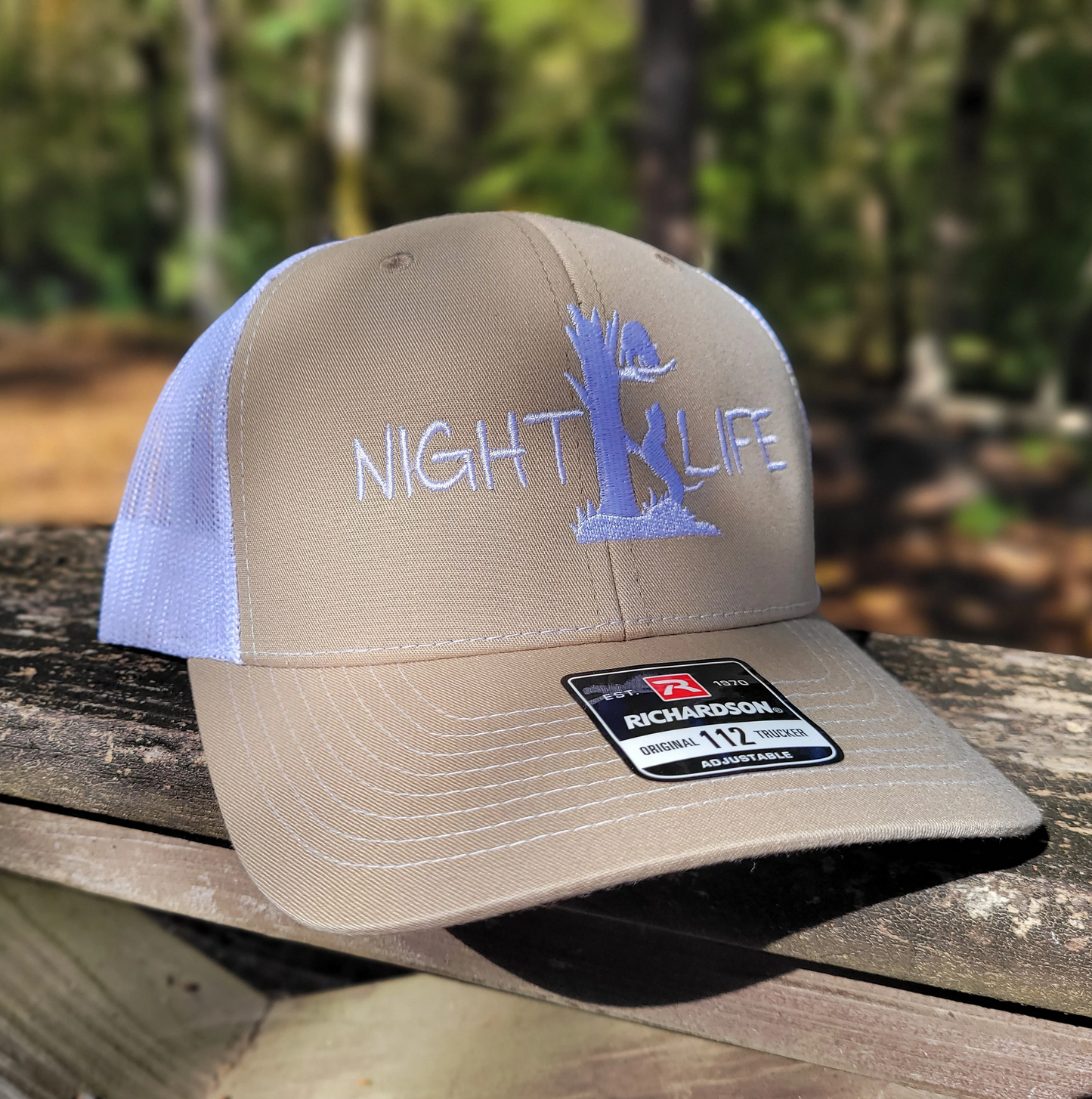 Night Life Coon Hunting Richardson Snapback Mesh Trucker Hat - coonhoundin