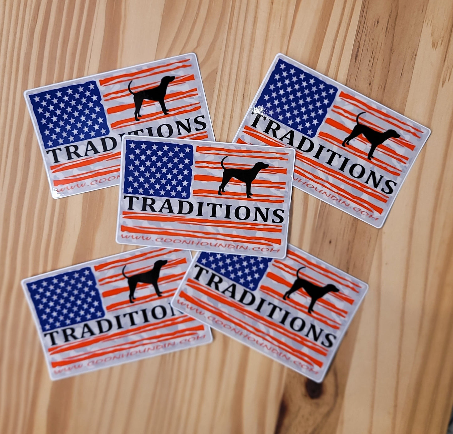 Hound Traditions Flag Camo Waterproof Sticker