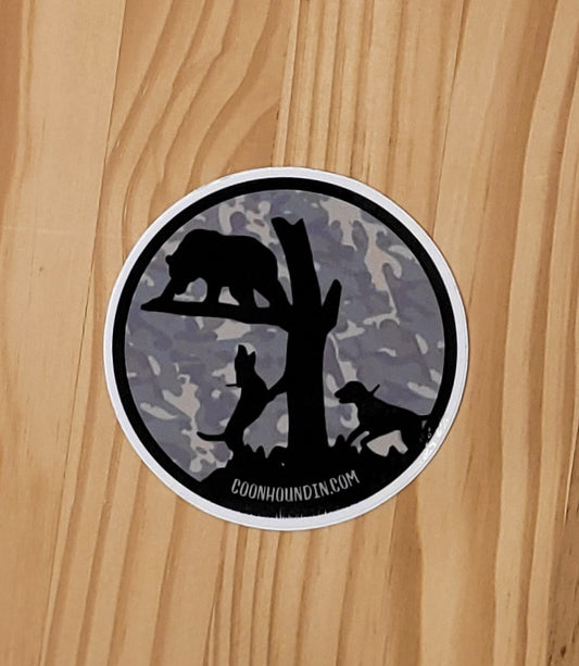 Bear Hunting Camo Waterproof UV Resistant Sticker - coonhoundin