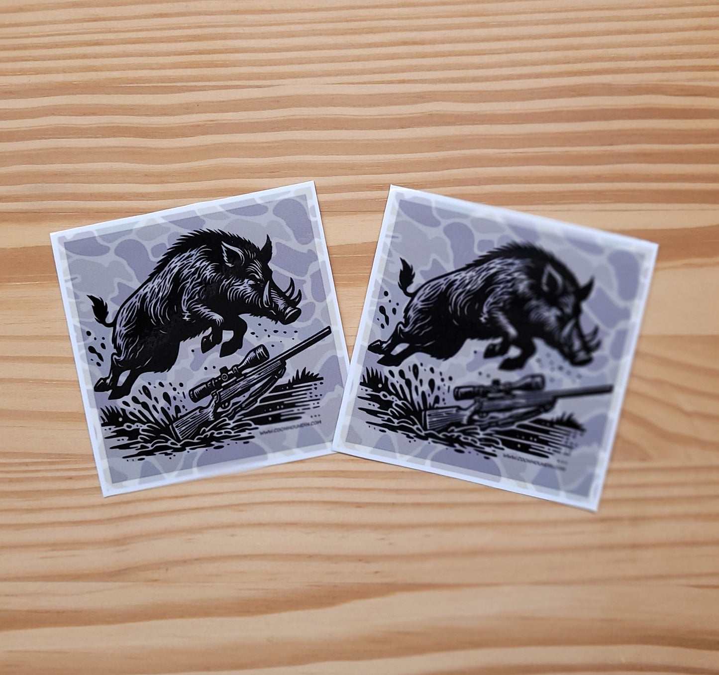 Camo Wild Boar Hog Hunting Waterproof UV Resistant Sticker