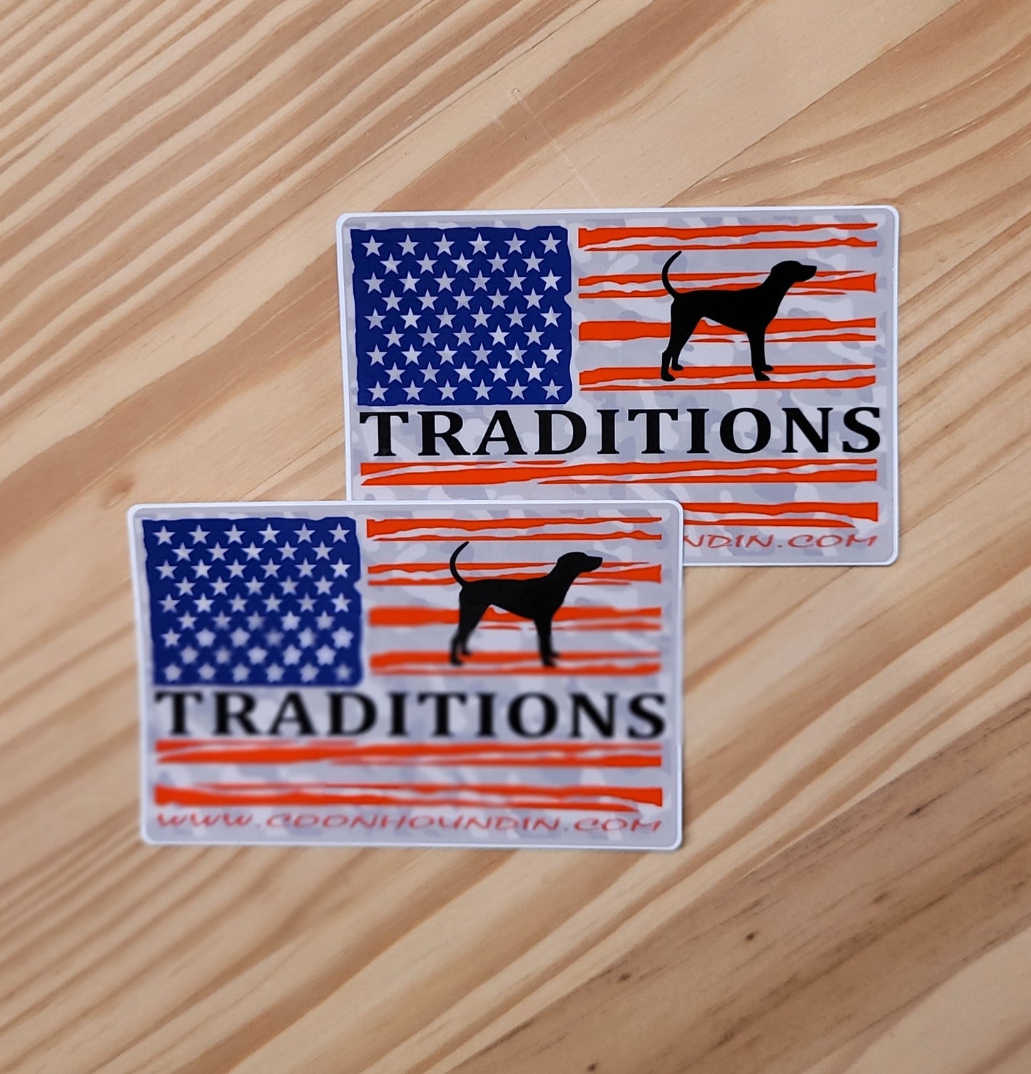 Hound Traditions Flag Camo Waterproof Sticker