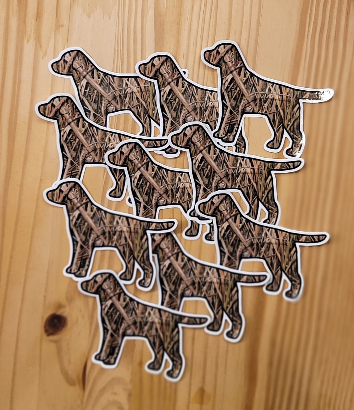 Camo Labrador Retriever Waterproof Sticker