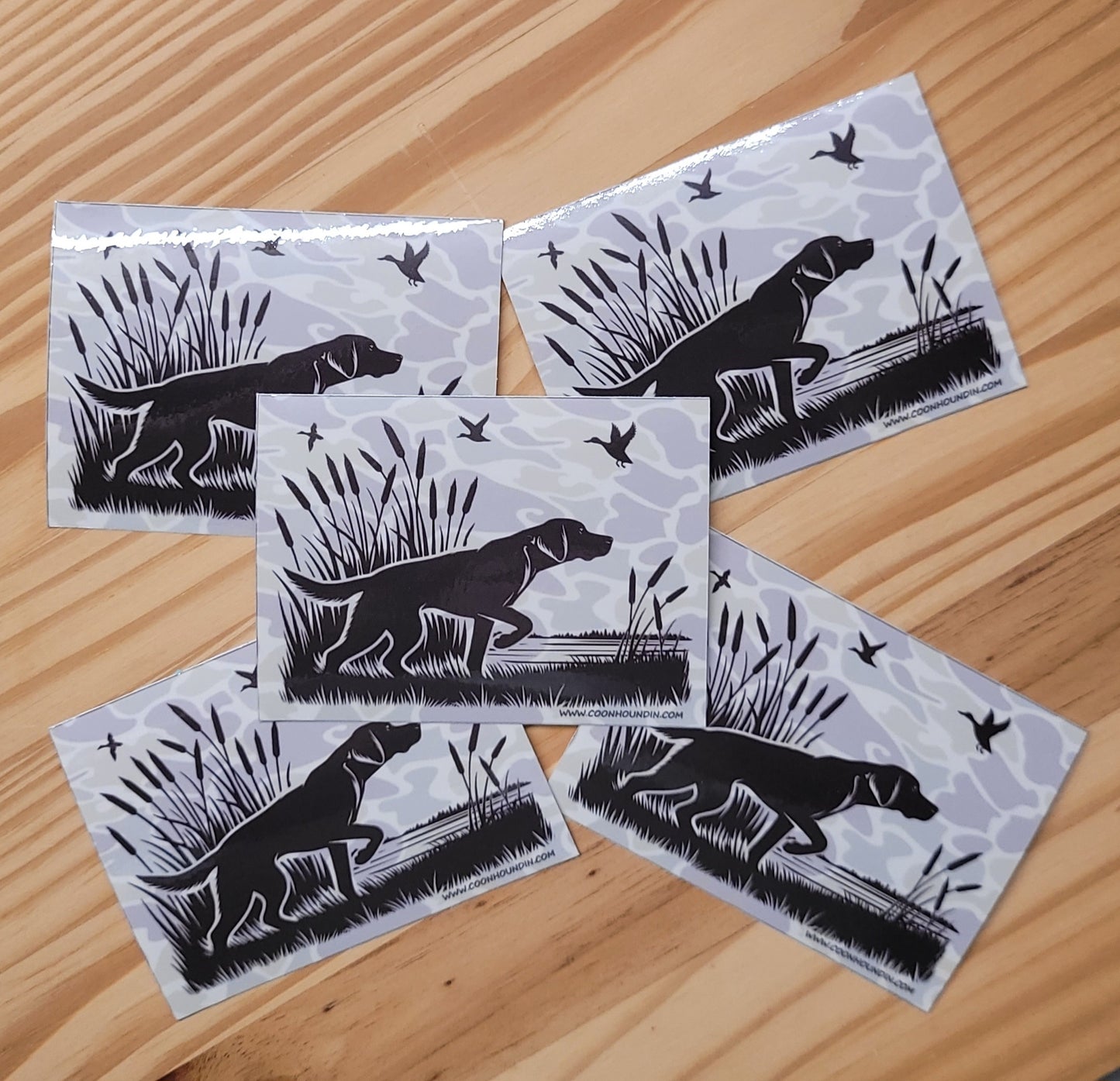 Camo Duck Hunting Retriever Short Haired Pointer Waterproof UV Resistant Sticker