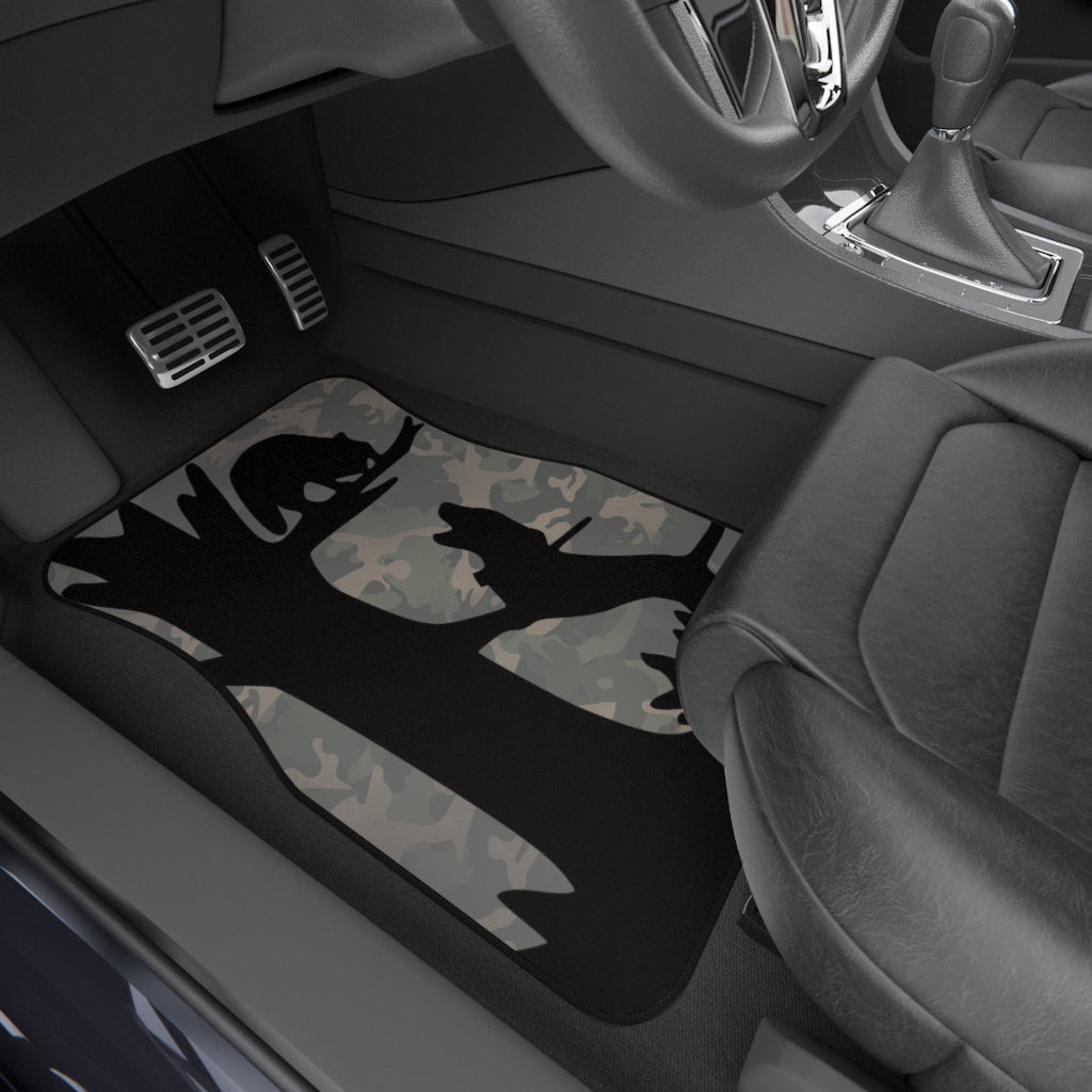 Treed Coon Camo Car Mats (2x Front) - coonhoundin