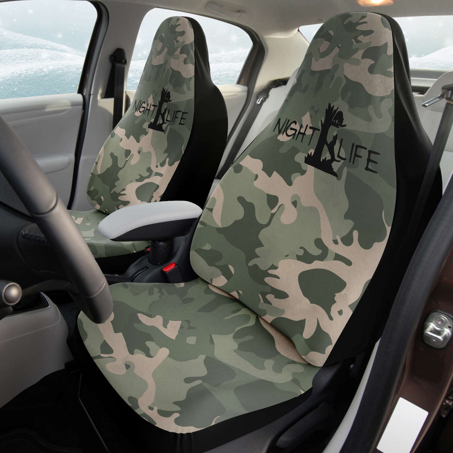 Camo Night Life Coon Hunting Seat Cover Set - coonhoundin