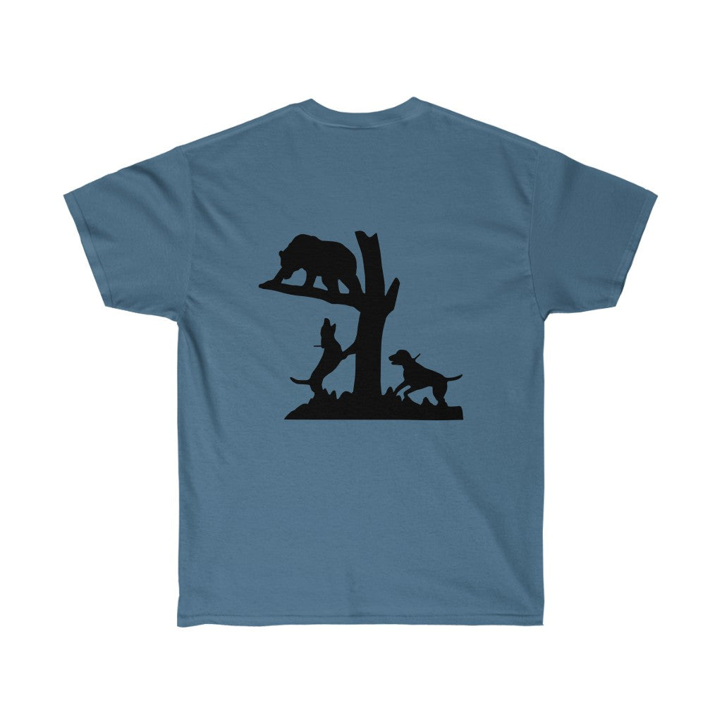 Bear Hunting Hounds Treed Bear Unisex Ultra Cotton Tee - coonhoundin