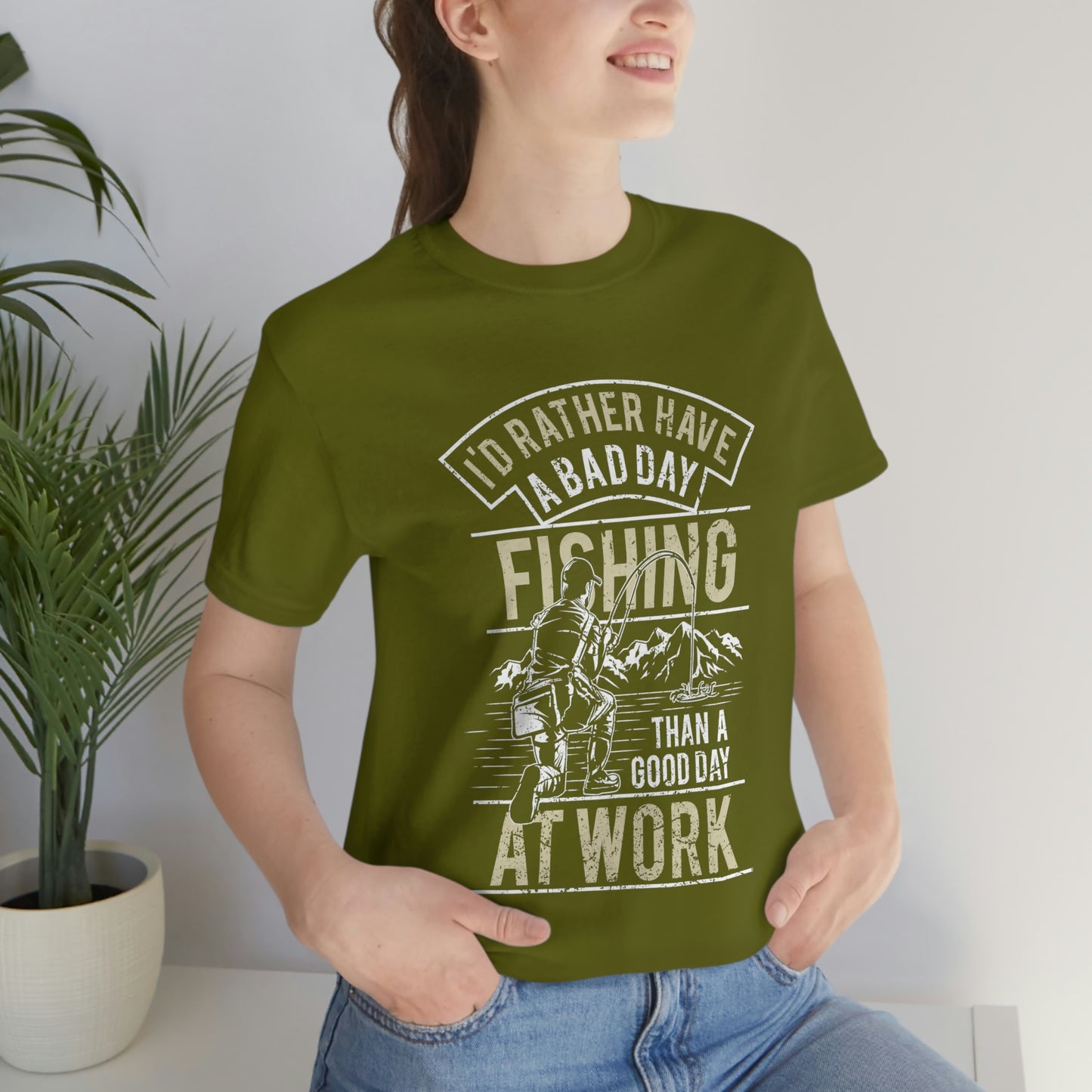 Fishing Better Than Work Unisex Jersey Short Sleeve Tee - coonhoundin
