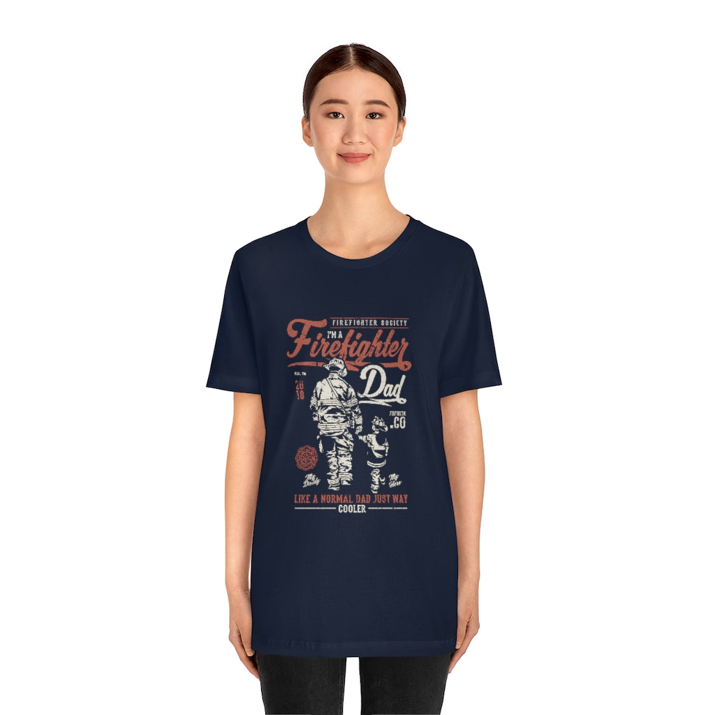 Firefighter Dad Unisex Jersey Short Sleeve Tee - coonhoundin