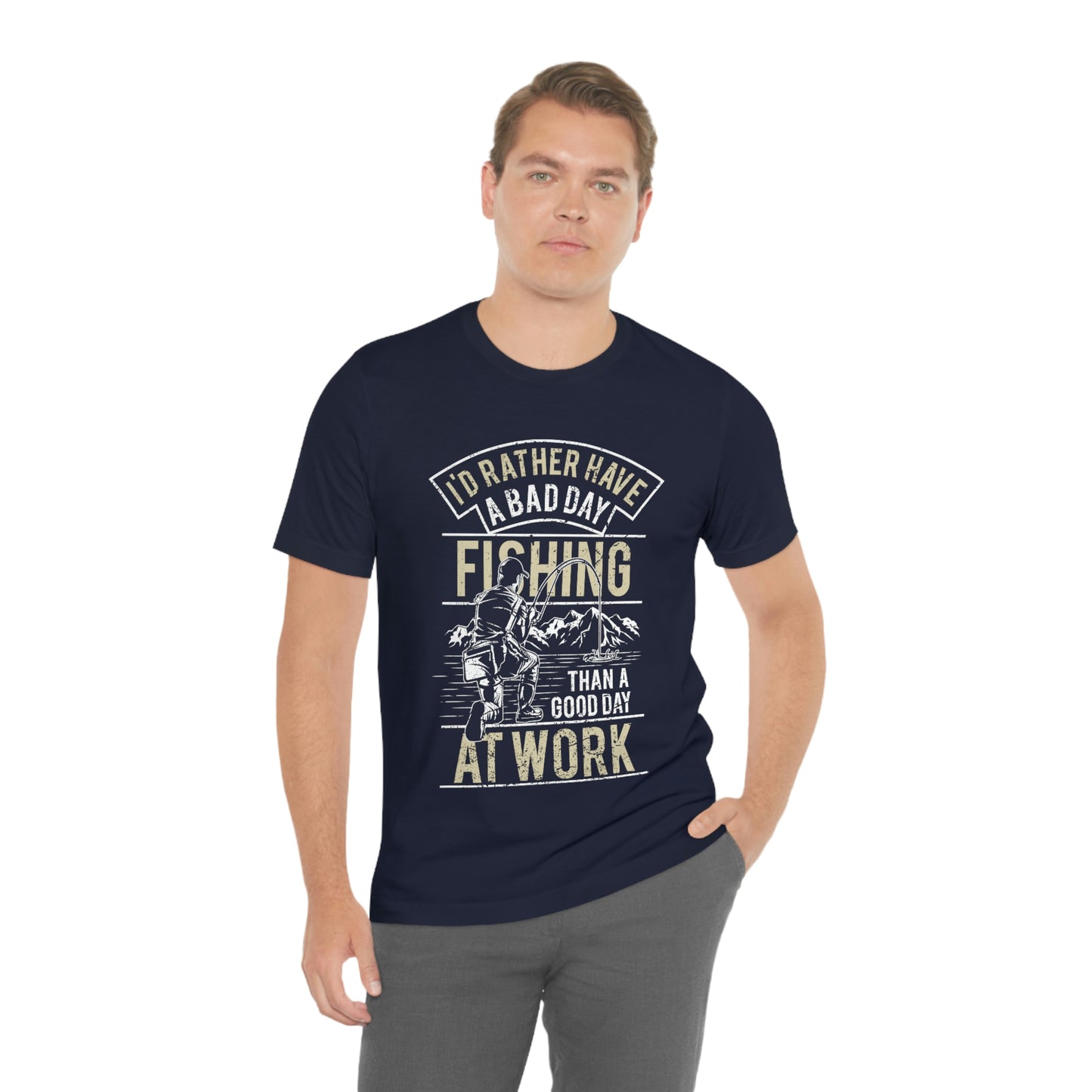 Fishing Better Than Work Unisex Jersey Short Sleeve Tee - coonhoundin