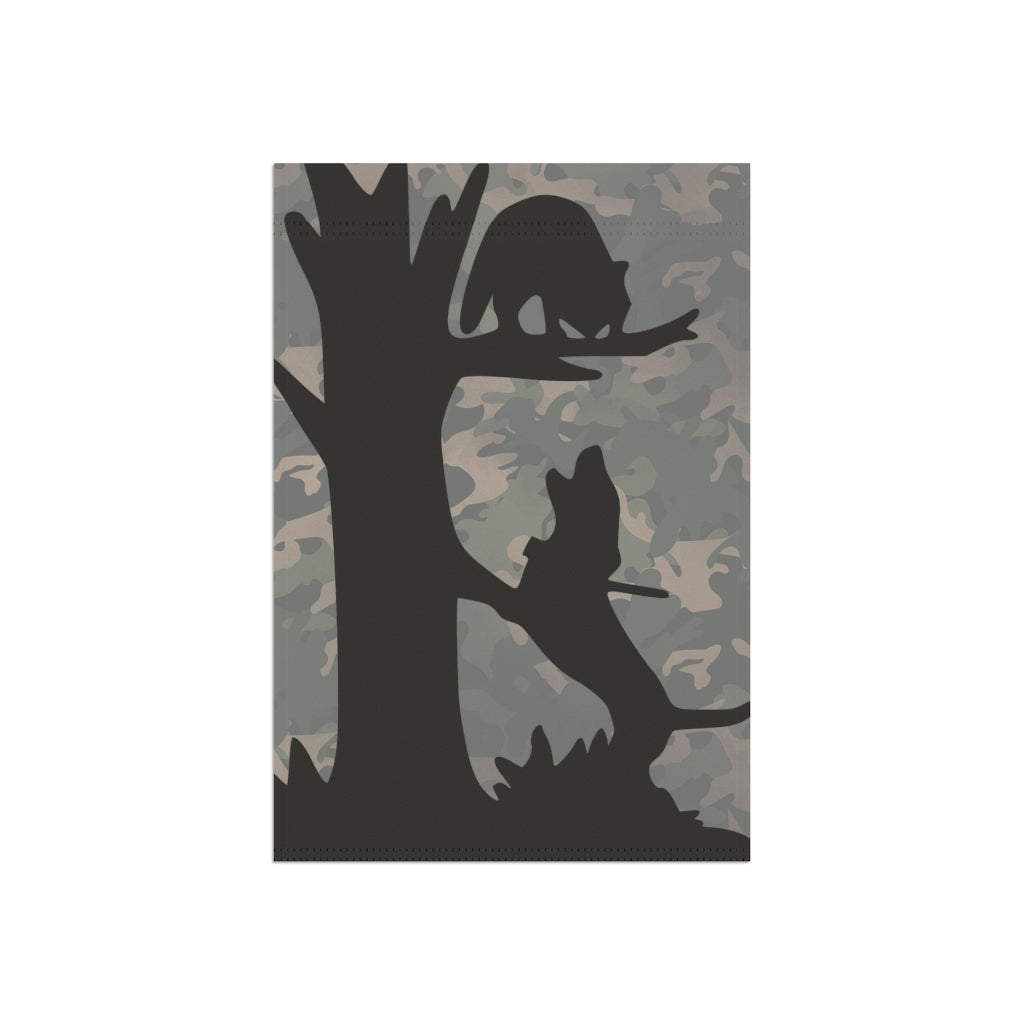 Treed Coon Camo Garden Flag - coonhoundin